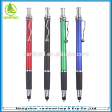 Clip metálico barato barril plástico stylus pluma metal clip para pantalla táctil